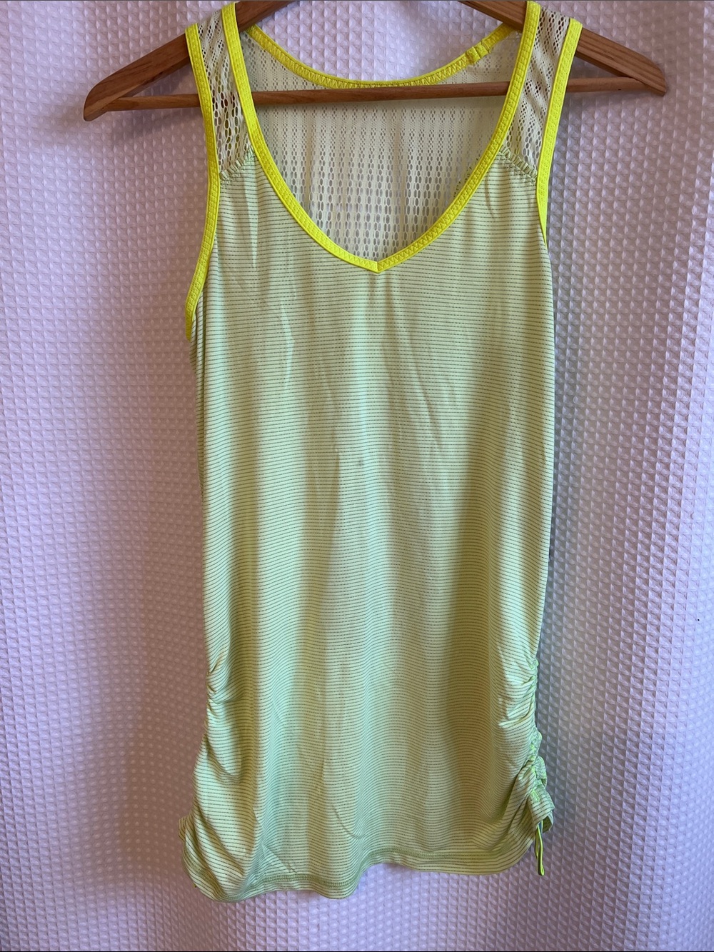 lululemon athletica Light Green Mesh Workout Tank